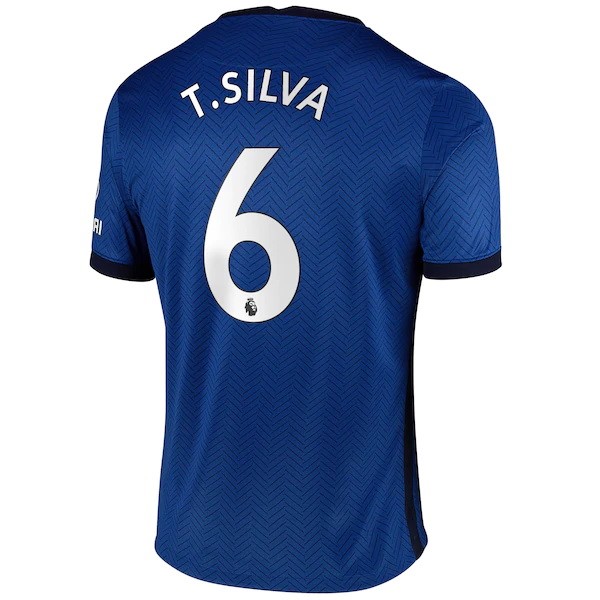 Camiseta Chelsea NO.6 T. Silva 1ª Kit 2020 2021 Azul